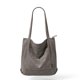 thumbnail image 1 of Tote bag de pana gris con cordón impermeable con cremallera, 1 of 5