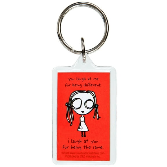 David & Goliath - Eve L Laugh Keychain