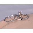 thumbnail image 5 of HeartsAndYou 2.1ct Natural Peach Morganite Bridal Set Engagement Ring 14k SOLID White Gold, 5 of 9