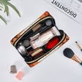 thumbnail image 3 of Bingfone Halloween 2 Print Leather Makeup Bag, Portable Hand-held Zipper Female Cosmetic Bag Toiletry Bag, Suitable for Home and Travel, 3 of 6