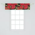 thumbnail image 2 of Ambesonne Nature Window Valance with Rod Pocket, Goth Roses and Moths Pattern, 54" X 18", Dark Coral Fawn Sepia, 2 of 2