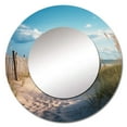 thumbnail image 2 of Designart "The Path Leading to the Beach IV" Beach & Ocean Rund Mirror For Wall Decor - Large Beige Round Printed Mirror - Coastal Round Mirror 29" x 29" Inch, 2 of 5