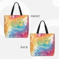thumbnail image 4 of Single Shoulder Bag Convenience Bag 19.6×15.7×5.9in Light And Weight-Free Main Pocket Large Portable And Single Shoulder Back Lightgrey Tie-Dye Background Vibrant Colors And Swirling, 4 of 7