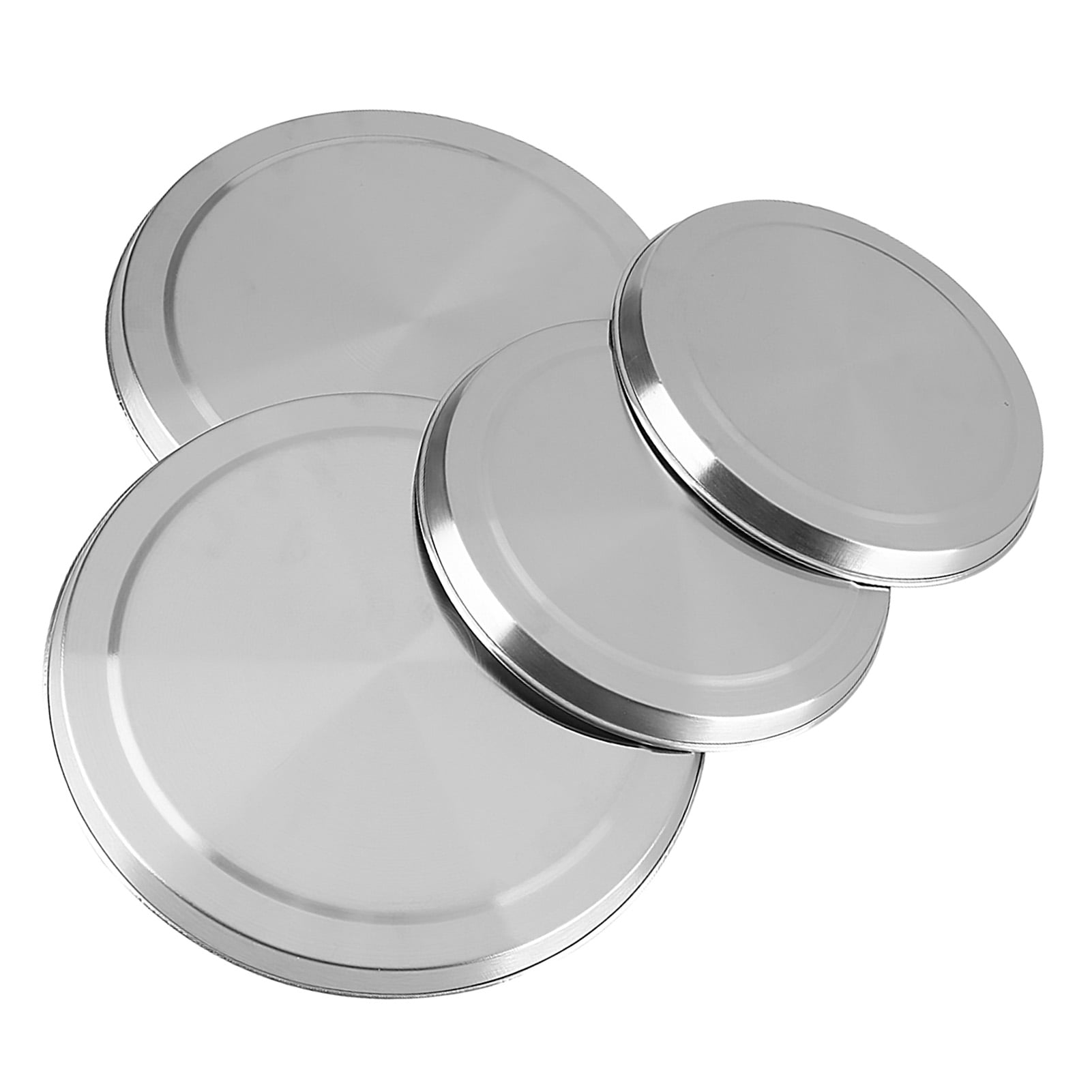 4-Piece Stainless Steel Stove Burner Covers Set For Electric Cooktops Mirror Polish