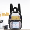 thumbnail image 3 of CNKOO Student Backpack Transparent See Through Large Capacity PVC Soft Strap Sports Backpack for School Outdoor, 3 of 10
