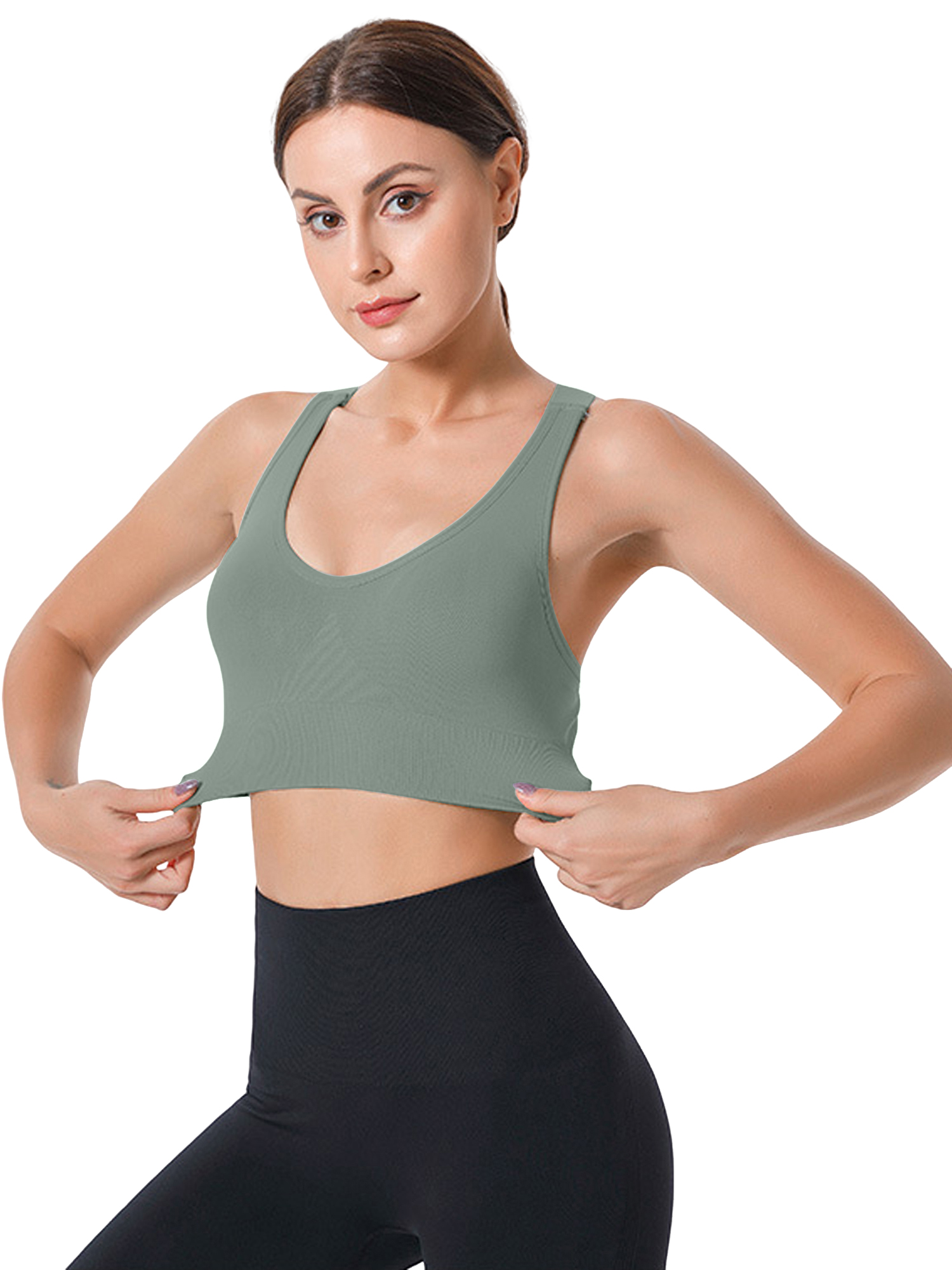 Hanerdun 3-Pack Women's Padded Seamless Sports Bra photo 7