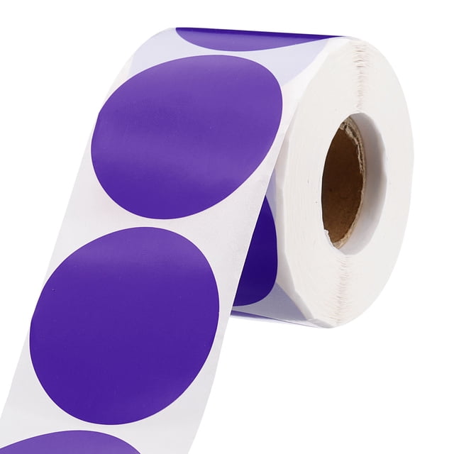 Etiquetas de Pegatinas Redondas Uxcell para Codificación por Colores para Organizar Cajas de Regalo y Más en Color Morado