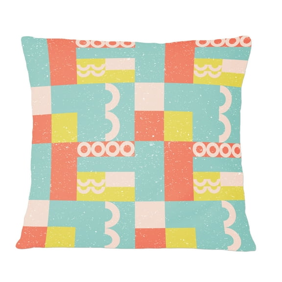 Designart Retro Abstract Design III' Mid-Century Modern Throw Pillow - 12x20