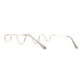 thumbnail image 2 of Womens Unique Wave Shape Lensless Rhinestone Jewelry Eyeglasses Gold Green, 2 of 4