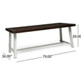 thumbnail image 6 of Dark Brown & White - Seats 8 People - Outdoor Dining Gatherings - Easy Maintenance Patio Table, 6 of 6