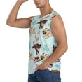 thumbnail image 3 of Daiia Cute Pug Dogs Printed Men's Tank Tops,Casual Soft Sleeveless Gym Muscle Shirts Bodybuilding Tee-3X-Large, 3 of 8