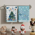 thumbnail image 3 of SM-XLHN Winter Snowmans Christmas Trees Bells Snowflakes Kitchen Towels Dish Towels 18x26 Inch Xmas Home Kitchen Decorations Hand Towels Set of 4 Drying Dishcloth, 3 of 6