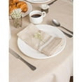 thumbnail image 2 of DII White French Stripe Tablecloth 70 Round, 2 of 3
