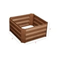 thumbnail image 4 of Ainfox Raised Metal Garden Bed,Corrugated Steel Planter For Flowers And Vegetables,Metallic Brown, 4 of 6
