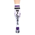 thumbnail image 2 of Northwestern Wildcats White Tube Sock - Donegal Bay - Unisex - One Size - Knee-High, 2 of 3