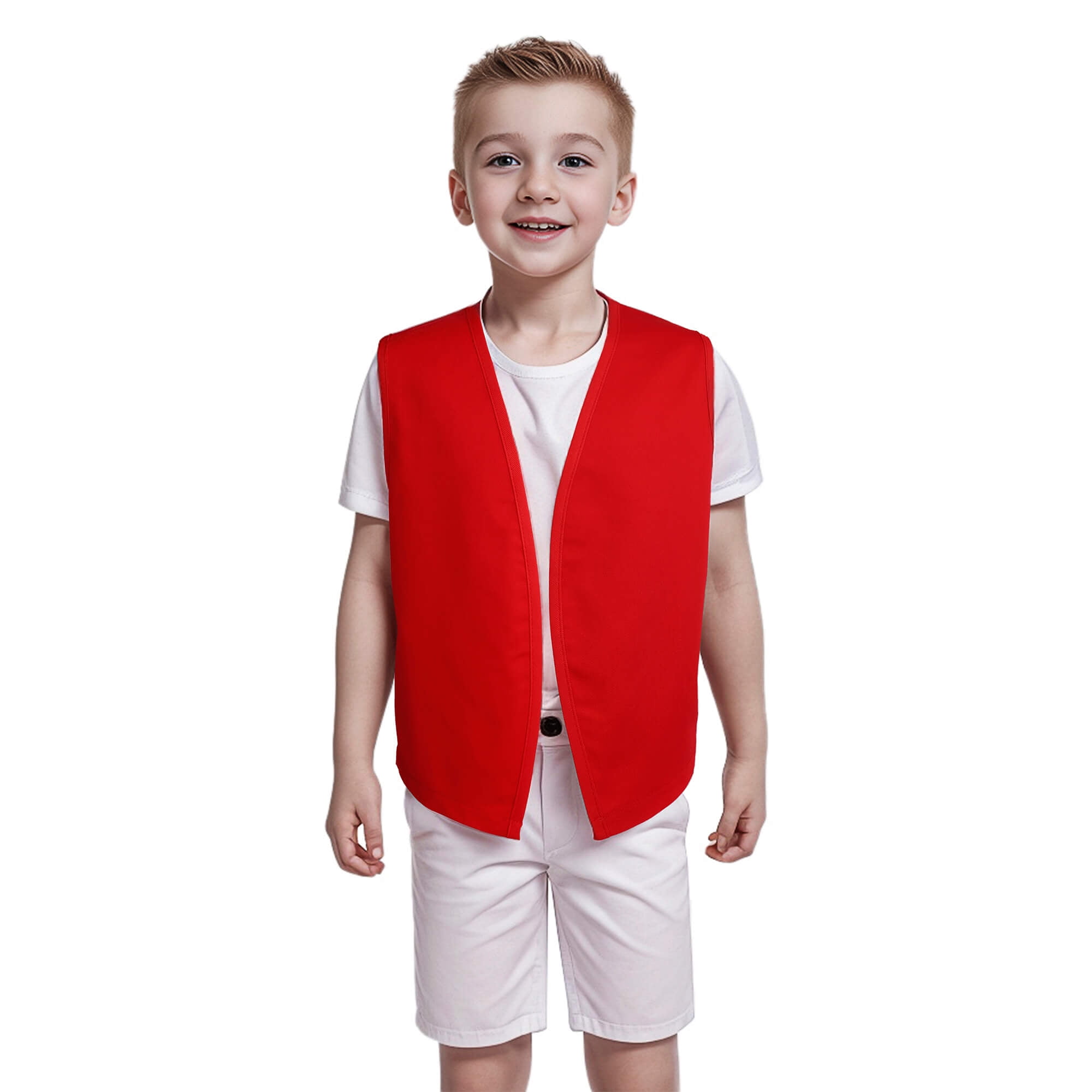 TopTie Kids No-Pocket Volunteer Vest Waistcoat – 5-Pack, Unisex