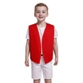 thumbnail image 2 of TOPTIE Kid Volunteer No-Button Child Vest Waistcoat Party Vests 5 Packs-Red-M, 2 of 5