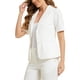 thumbnail image 4 of Conjunto de 2 piezas INSPIRE CHIC para mujer, chaqueta con solapa y vestido en capas, color blanco, 4 of 6