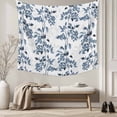 thumbnail image 5 of Blue Fruit Large Tapestry for Bedroom Wall Hanging Tapestry,Vintage Plant Nature Botanical Flower Floral Ceiling Backdrop Tapestries Poster Blanket Wall Decor for Teens Room Living Room 100" x 59", 5 of 8