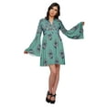 thumbnail image 1 of Moomaya Robe Droite Mini à Manches Longues Évasées Imprimée pour Femmes Vêtements d'Été, 1 of 6
