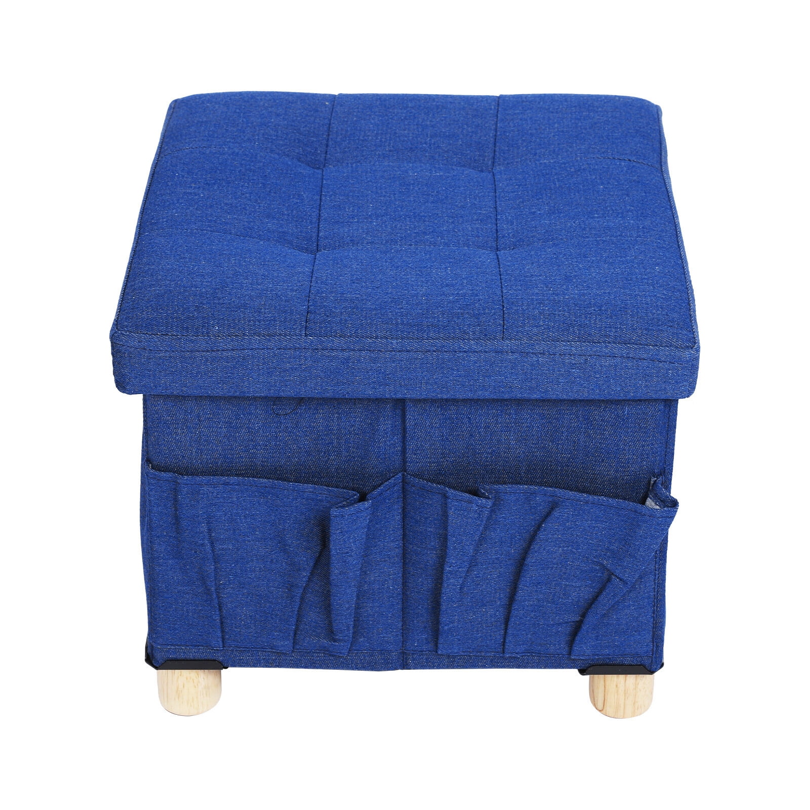 Collapsible Storage Stools,Foot Seat,With Wooden Feet