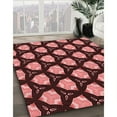 thumbnail image 3 of Ahgly Company Machine Washable Indoor Square Transitional Red Area Rugs, 5' Square, 3 of 7