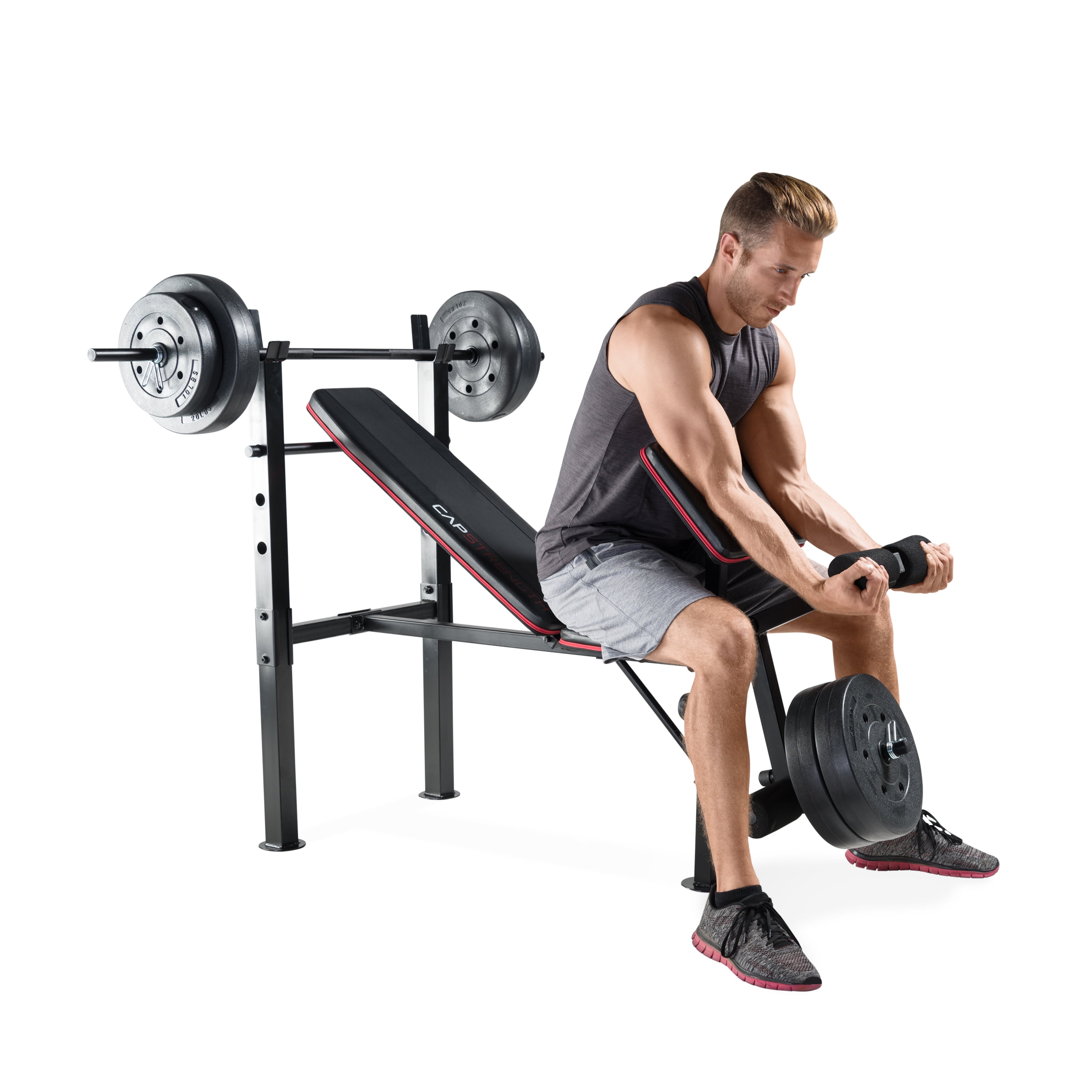 Cap standard bench with butterfly and preacher curl sale