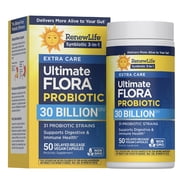 Renew Life Extra Care Digestive Probiotic Capsules, Unisex, 50 Count