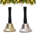 thumbnail image 2 of 2 Pcs Rattle Bell with Handle Dinner Party Hand bell Restaurant Call Service Bell Christmas Decorations for Festival, 2 of 6