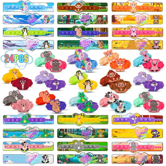 Regalos para el día de San Valentín, juguetes inquietos con forma de animales con tarjetas para niños