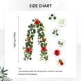 thumbnail image 3 of SSNTSY Eucalyptus Garland 5.9ft Artificial Flower Vine Faux Rose Greenery Garland Hanging Evergreen Vines for Backdrop Wedding Arch Centerpieces Decor, 3 of 7