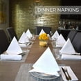 thumbnail image 5 of Gold Textiles Cloth Napkins 18x18 Inches White 12 Pack Dinner Napkins, Poly Cotton Soft & Reusable, 5 of 6