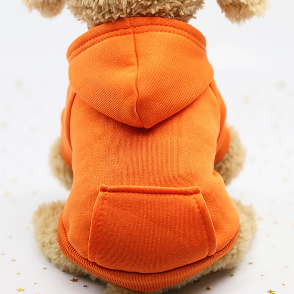 Polyester Hoodied Sweatshirts With Pocket Dog Clothes Pet Clothing