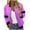 Hot Pink, variant on Scyoekwg Women's Jackets Color Block Splicing Loose Long Sleeve Fall Coats Trendy Lightweight Stand Collar Zipper Jacket Casual Outerwear(Black,XL)
