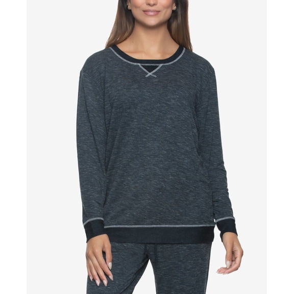 Felina Womens Ribbed Taylor Boyfriend Sleep Sweatshirt