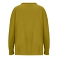 thumbnail image 4 of Fnooota Womens Sweaters, Lightweight Crew Neck Long Sleeve Plus Size Pullover Tops Yellow Size 2XL, 4 of 6