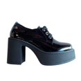thumbnail image 1 of Zapatos de mujer con plataforma de charol negros, talla 35-40, 1 of 2