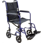 Roscoe Medical - Transport Chair (19" Width, Blue) - CM