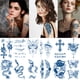 thumbnail image 2 of Pegatinas de tatuajes temporales, 12 piezas de tatuajes temporales a base de hierbas, arte corporal, pegatinas de tatuajes para brazos, tatuajes temporales a base de hierbas, funcionalidad inteligente, 2 of 8