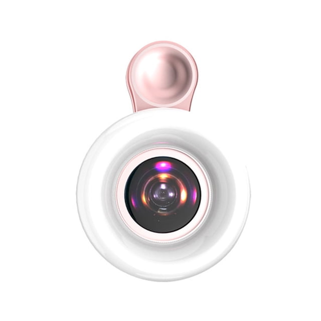 Mobile Phone Fill Light 15x Lens 53 Android Smart Phone Makeup Pink