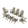 thumbnail image 2 of WestinTrends Tuscany HIPS Outdoor Folding Adirondack Seashell Chair (Set of 8), Weathered Gray, 2 of 5
