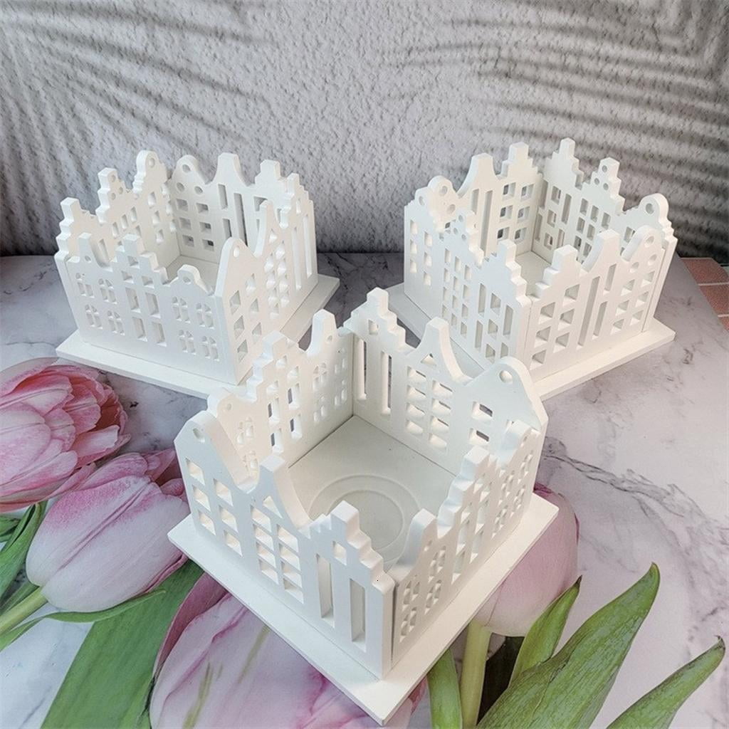 House Decoration Silicone Mould Candle Stand Resin Craft Flexible Silicone Mold Hand-Making Supplies