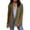 Army Green, variant on Quinlirra Women Blazers on Sale Women's Solid Color Shoulder Pad Without Collar Pocket Button Long Sleeved Flip Suit Jacket