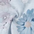 thumbnail image 5 of Sakmal Elbow-Length Womens Tops White V-Neck Floral Flowy Loose Fit Ladies Shirts for Summer, 5 of 7