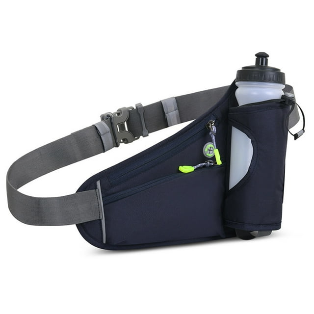 Ceinture d'Hydratation pour Bouteille d'Eau de Course avec Sac Banane de Randonnée et de Marche Réfléchissant Ajustable