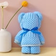 thumbnail image 2 of Bear Bath Towel Valentine's Day Gift Soft Absorbent Hand Towels for Wedding Graduation Baby Baptism Birthday Souvenir Supplies (Blue), 2 of 6