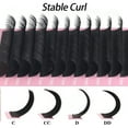thumbnail image 5 of Qeelasee Matte Black Flat Lashes Extension 0.15 mm Mink Split Tips Individual False Eyelashes DD Curl 9 mm, 5 of 7