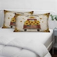 thumbnail image 4 of Vintage Sunflower Truck Throw Pillow Covers, Summer Botanical Pastoral Retro Art Soft Breathable Pillow Cases with Invisible Zipper, Toddler Pillowcases for Couch Bed Sofa Chair 12x20 Inches, 4 of 9