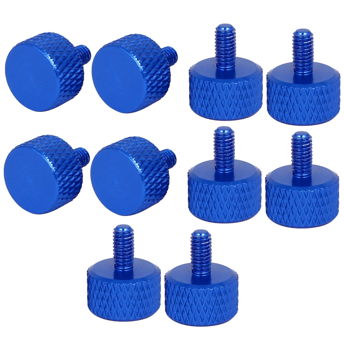 Computer PC Graphics Card Knurled Thumb Screws Royal Blue M3x6mm 10pcs