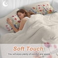 thumbnail image 5 of Pastoral Spring Floral Bedding 3 Piece Duvet Cover Set Full Size, Rustic Summer Flower Botanical Soft Microfiber Comforter Cover with Zipper Closure & Pillowcases, Wrinkle & FadeResistant Quilt Cover, 5 of 9